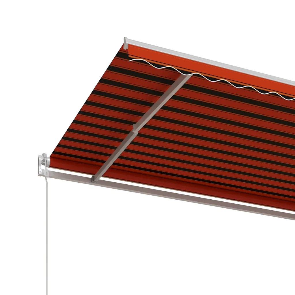 Tenda da Sole Retrattile Automatica 600x300cm Arancio e Marrone - Image 4