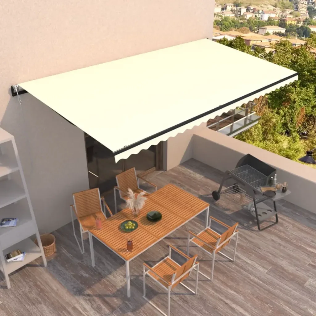 Tenda da Sole Retrattile Automatica 600x350 cm Crema 3069247