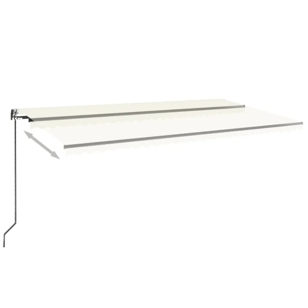 Tenda da Sole Retrattile Automatica 600x350 cm Crema 3069247 - Image 3
