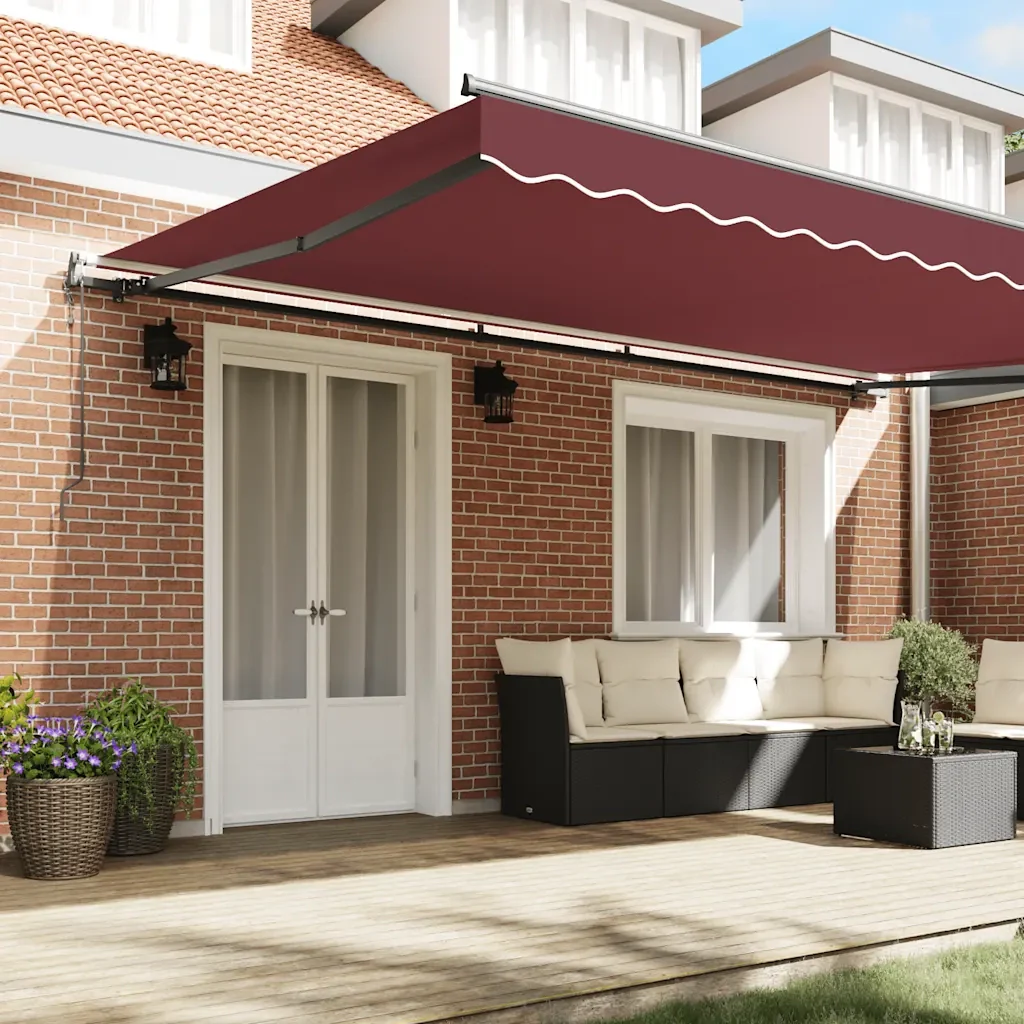 Tenda da Sole Retrattile Automatica Bordò 500x300 cm 3310196 - Image 3