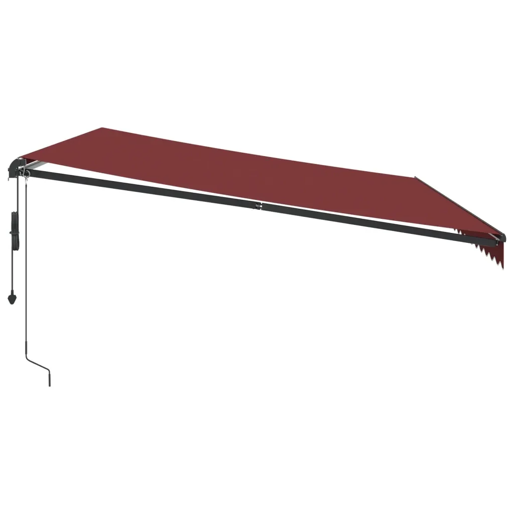 Tenda da Sole Retrattile Automatica Bordò 500x350 cm 3215008 - Image 4