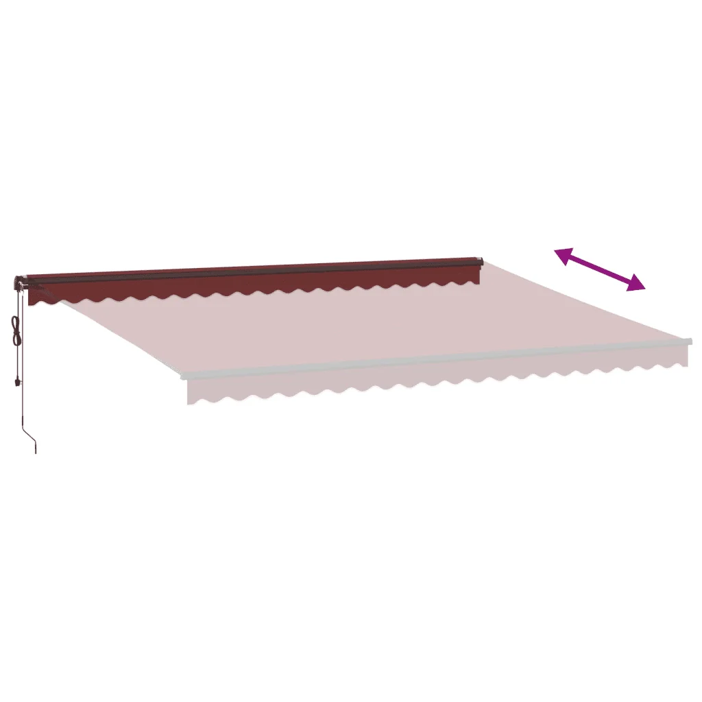 Tenda da Sole Retrattile Automatica Bordò 500x350 cm 3215008 - Image 5