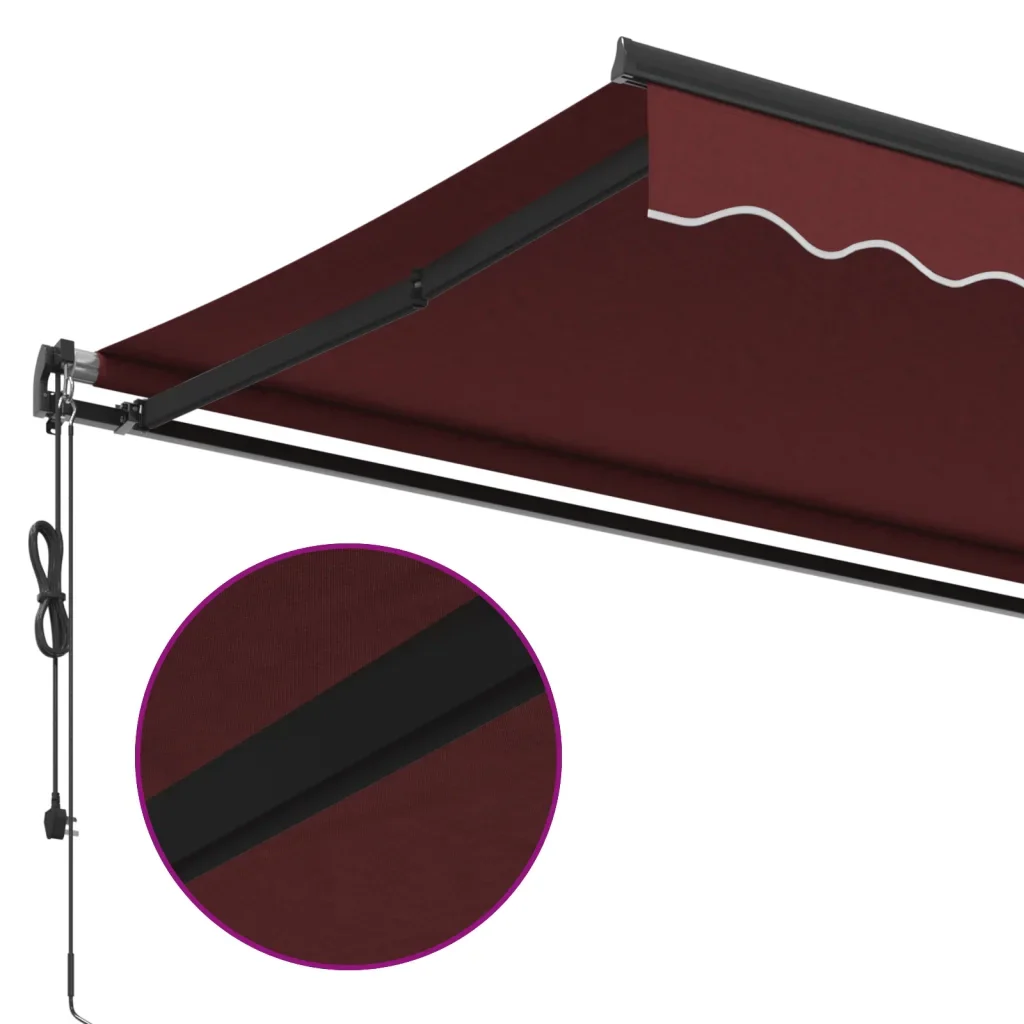 Tenda da Sole Retrattile Automatica Bordò 500x350 cm 3215008 - Image 7