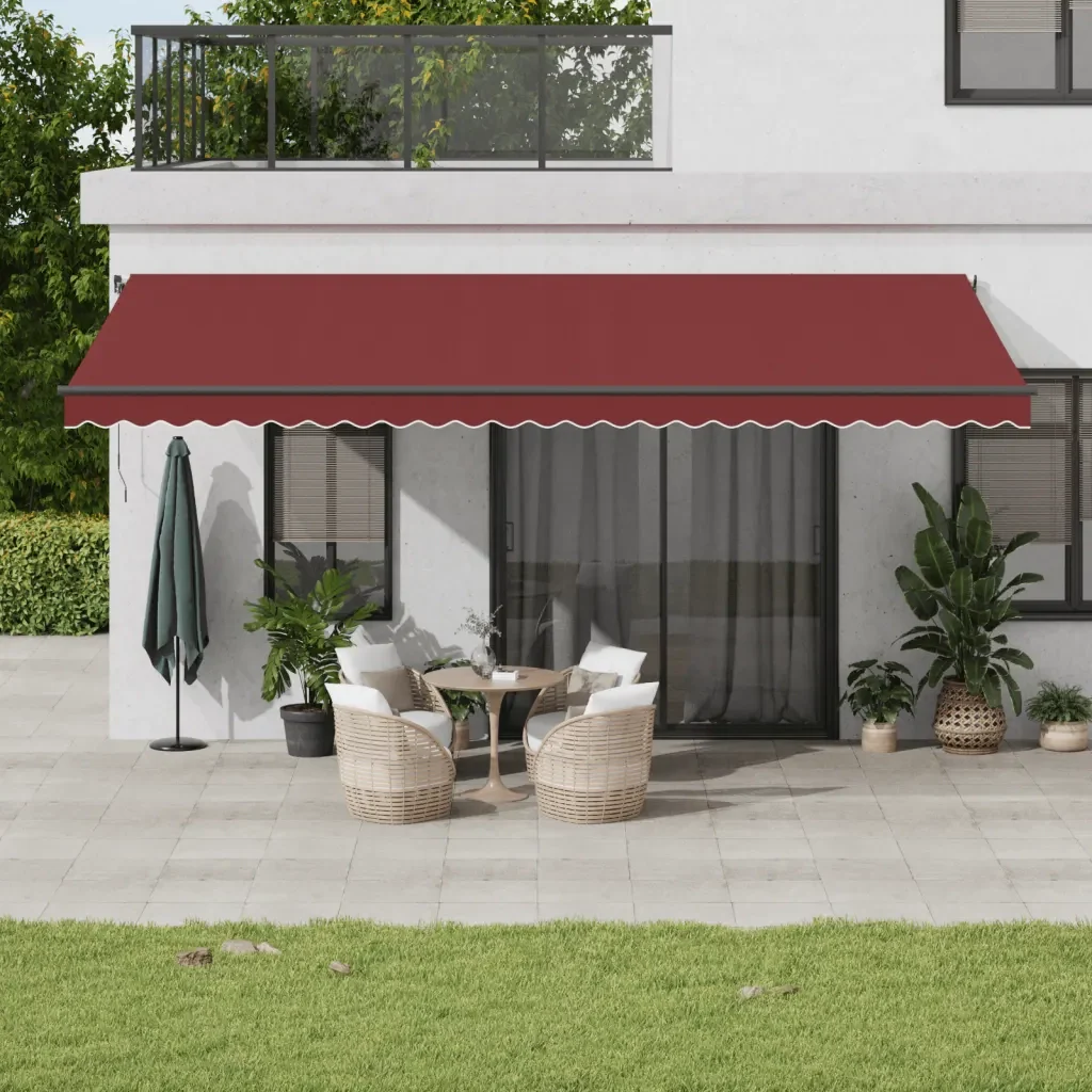 Tenda da Sole Retrattile Automatica Bordò 600x350 cm 3215012