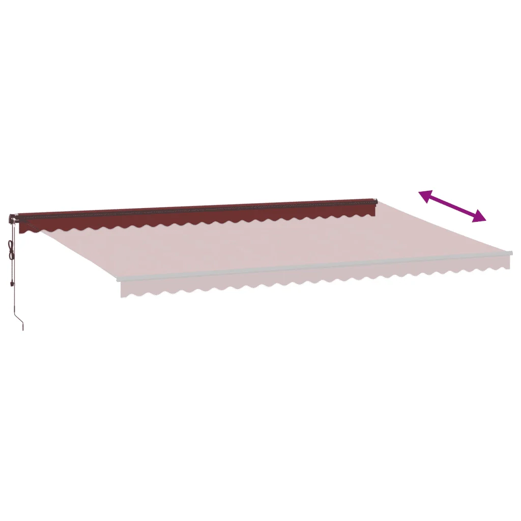 Tenda da Sole Retrattile Automatica Bordò 600x350 cm 3215012 - Image 5
