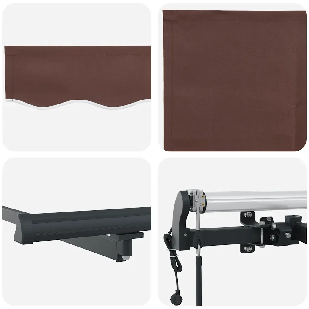 Tenda da Sole Retrattile Automatica Marrone 500x300 cm 3310218 - Image 10