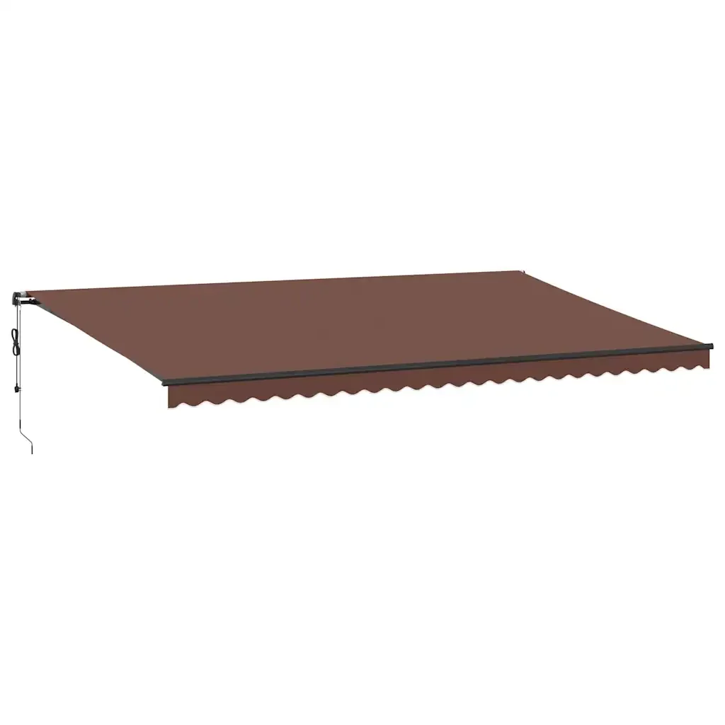 Tenda da Sole Retrattile Automatica Marrone 600x350 cm 3215417 - Image 2
