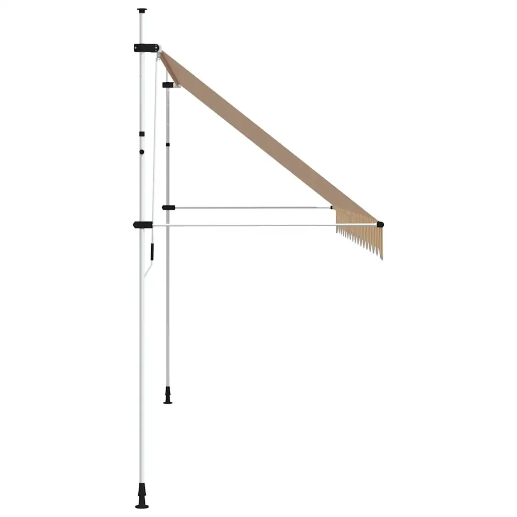 Tenda da Sole Retrattile Manuale 400cm Strisce Arancione Bianco 43236 - Image 4