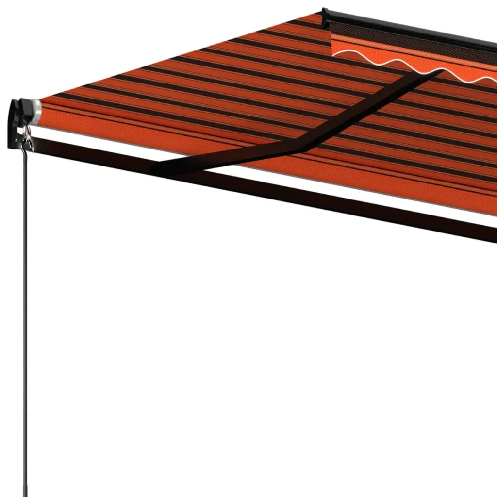 Tenda da Sole Retrattile Manuale 400x300 cm Arancione e Marrone - Image 4