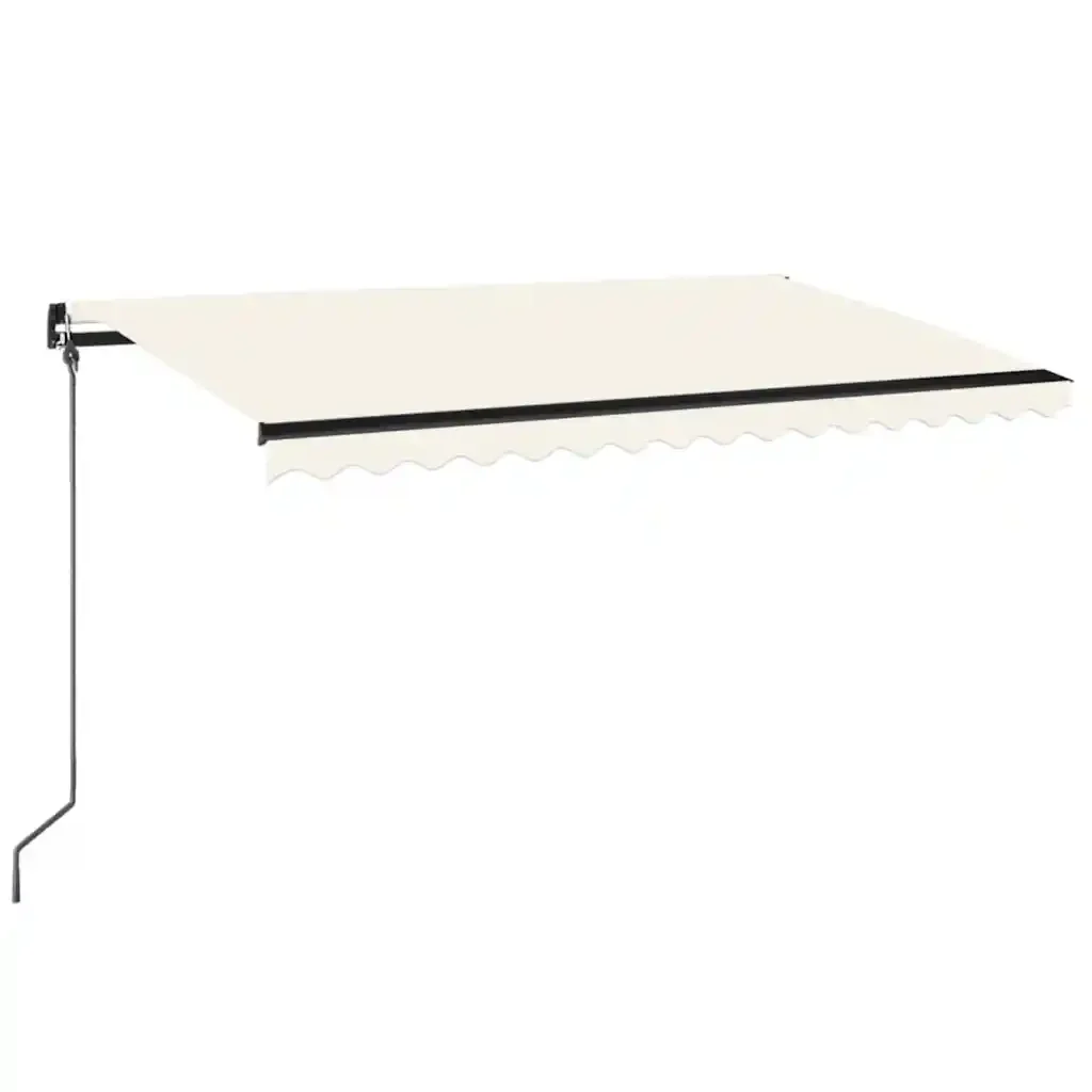 Tenda da Sole Retrattile Manuale 400x300 cm Crema - Image 2