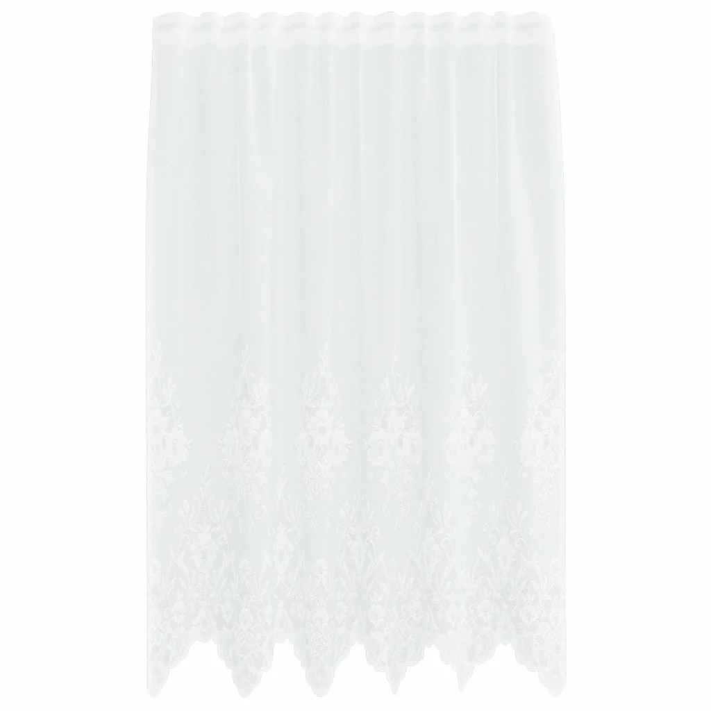 Tenda in Pizzo con tende Bianco 150 x 160 cm Poliestere 4107752 - Image 2