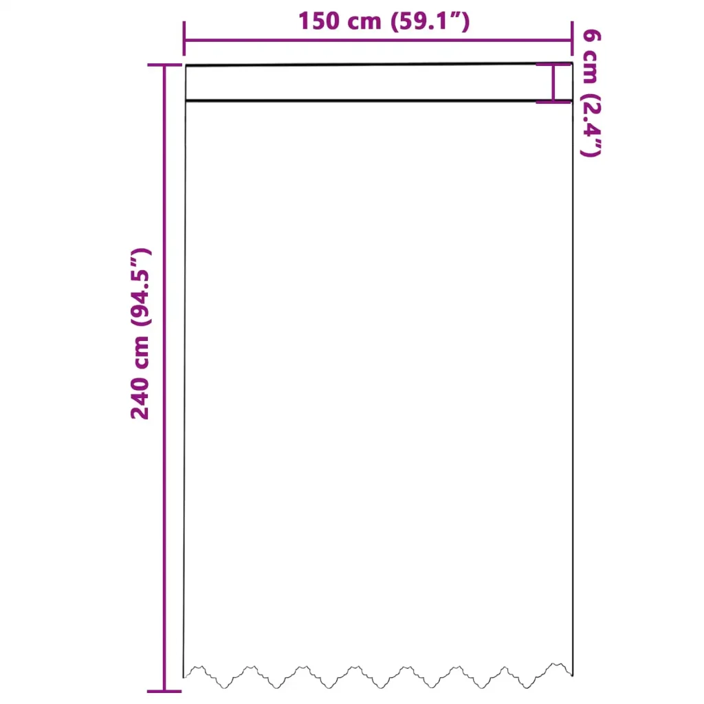 Tenda in Pizzo con tende Bianco 150 x 240 cm Poliestere 4107756 - Image 8