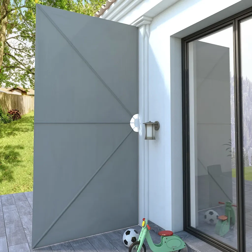 Tenda Laterale per Terrazza Pieghevole Grigio 400x200 cm 44566 - Image 3