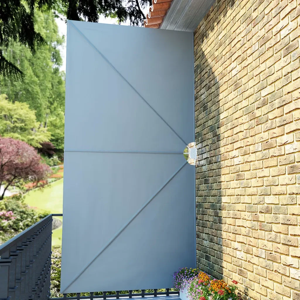 Tenda Laterale per Terrazza Pieghevole Grigio 400x200 cm 44566 - Image 4