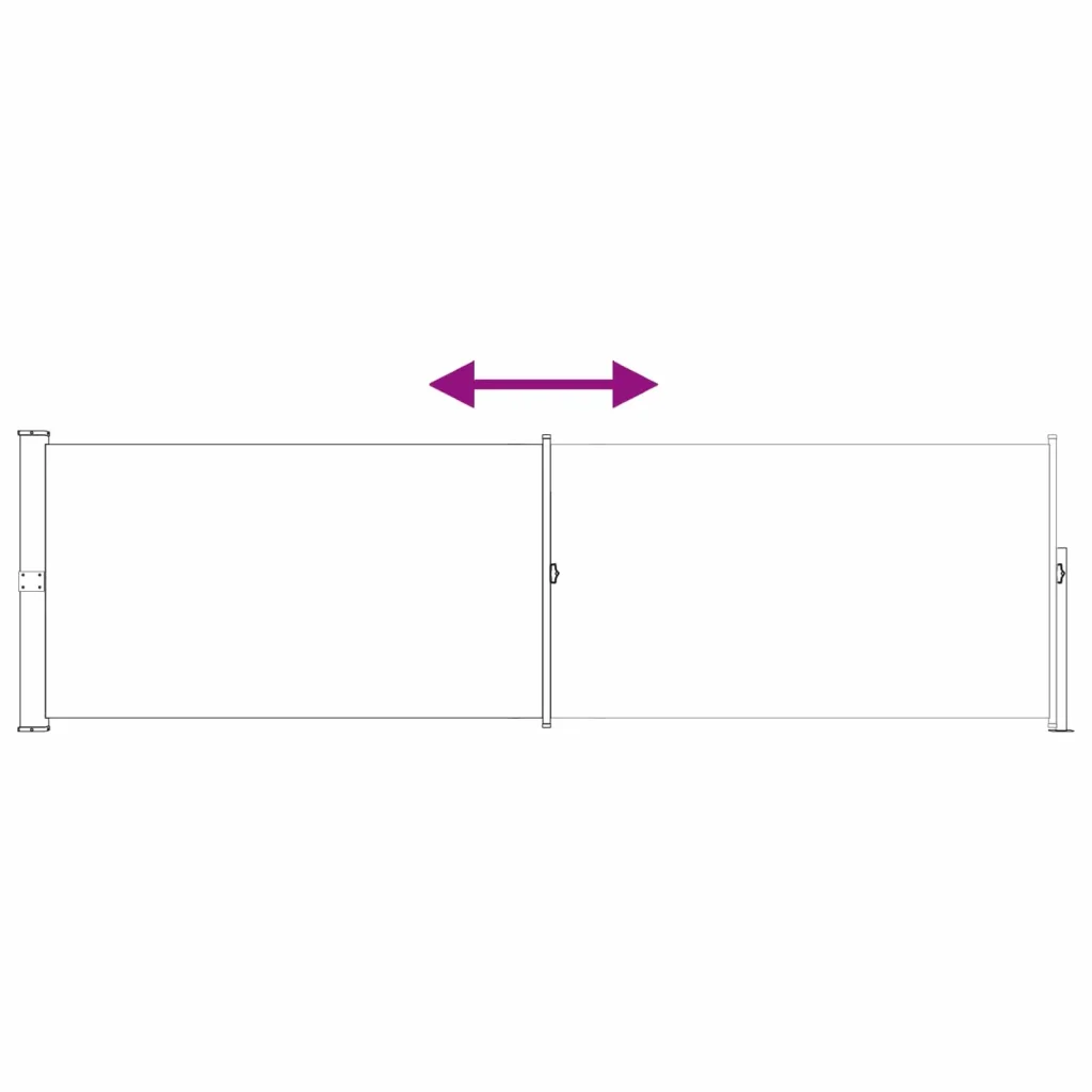 Tenda laterale retrattile 117 x 500 cm Poliestere Rettangolare 42035327 - Image 6