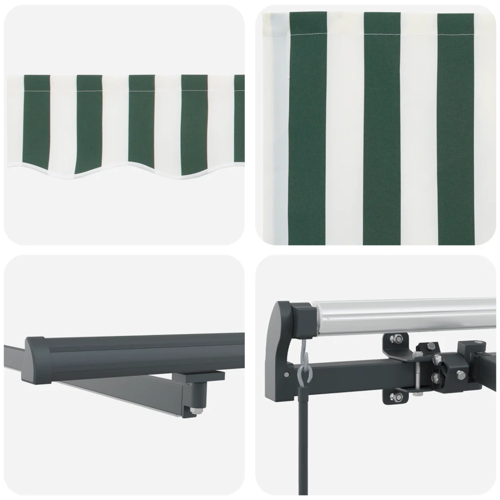 Tenda Manuale Retrattile  con LED Verde e Bianco 500x300 cm - Image 8