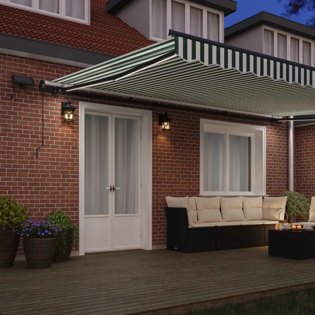 Tenda retrattile Verde e Bianco 500 × 300 cm 3331464 - Image 3