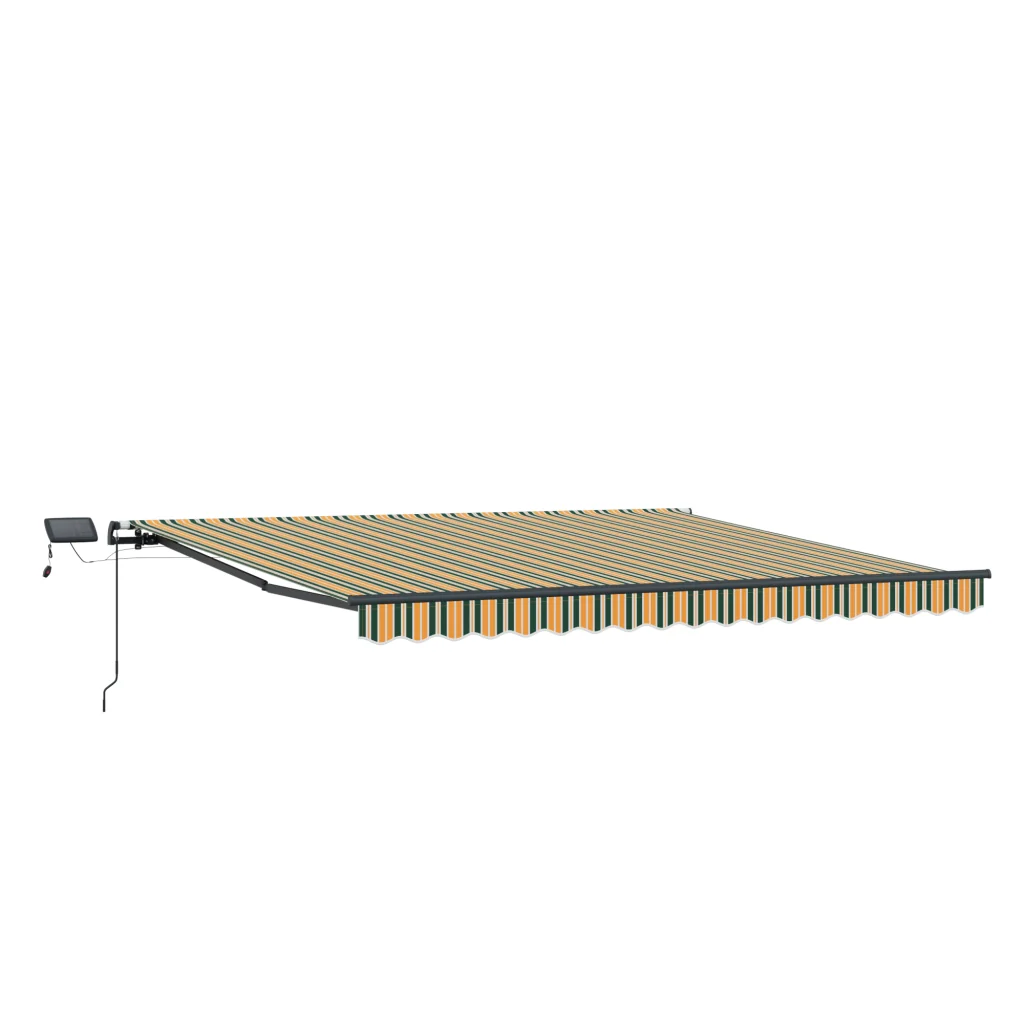 Tenda Manuale Retrattile  con LED Verde e Giallo 450x300 cm - Image 4