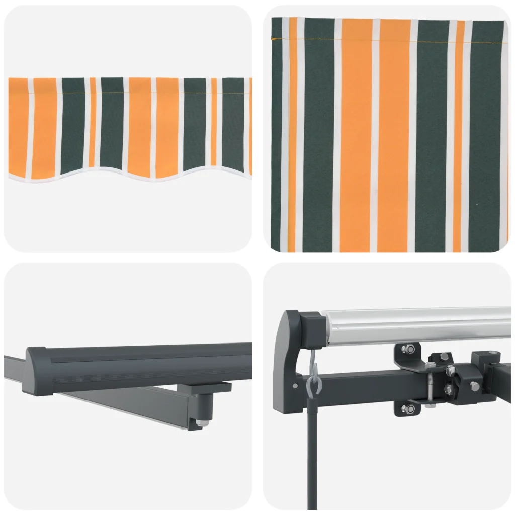 Tenda Manuale Retrattile  con LED Verde e Giallo 450x300 cm - Image 8