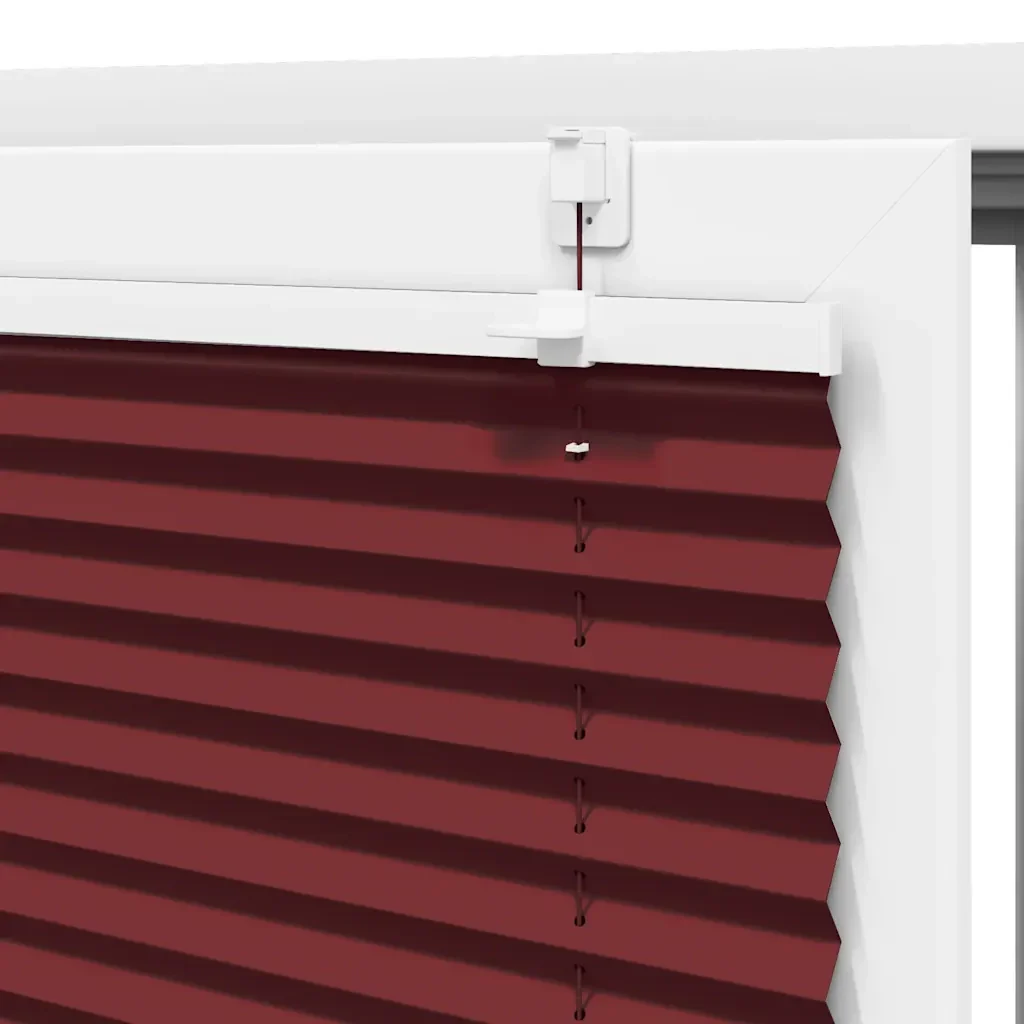 Tenda Plissettata Rosso Bordeaux 45x100 cm Larghezza Tessuto - Image 9