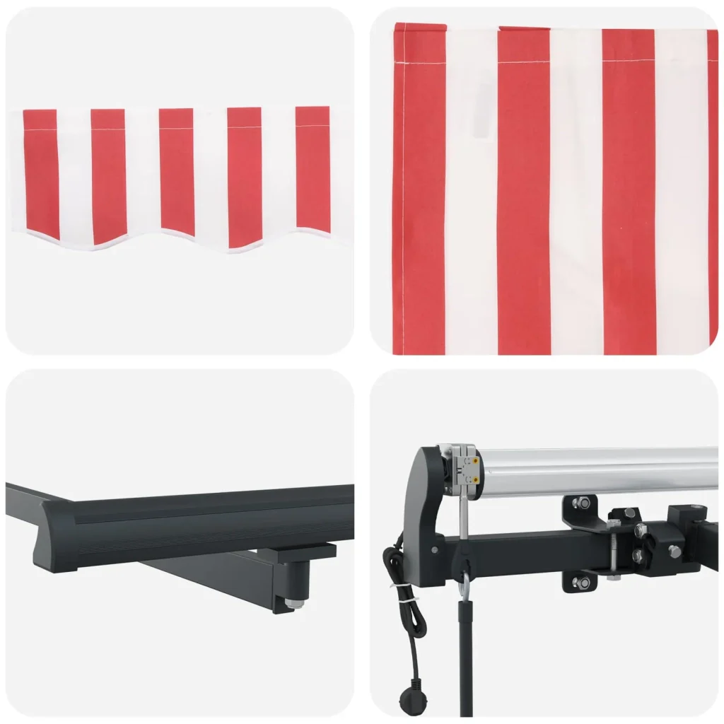 Tenda retrattile Rosso e Bianco 600 × 350 cm 3331723 - Image 8