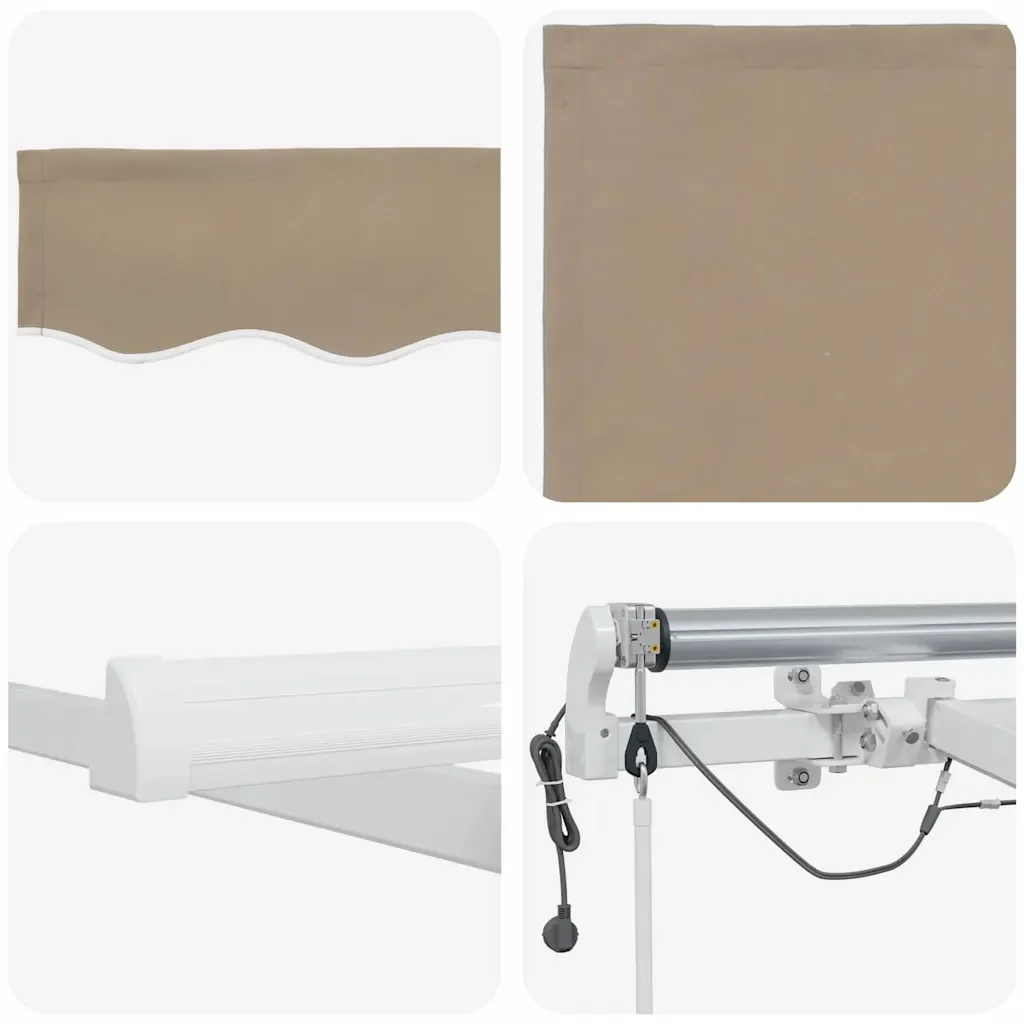 Tenda retrattile Beige 500 × 350 cm Poliestere 3331528 - Image 10
