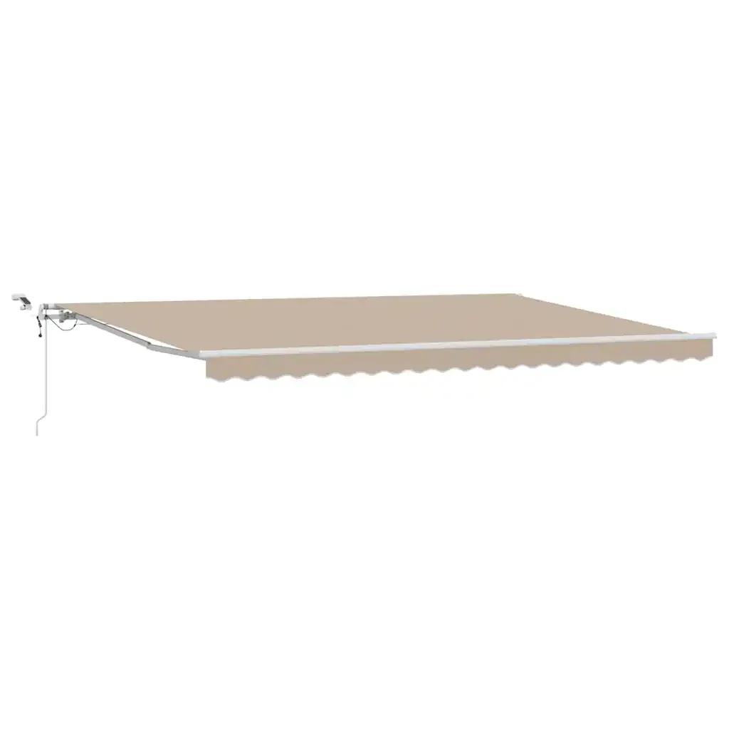 Tenda retrattile Beige 500 × 350 cm Poliestere 3331528 - Image 2