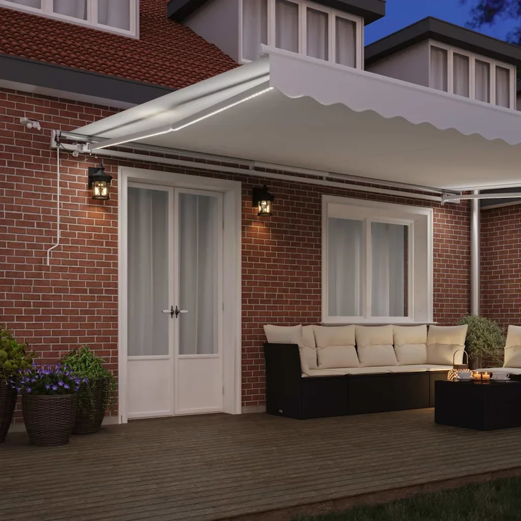 Tenda retrattile Bianco 500 × 350 cm Poliestere 3331536 - Image 3