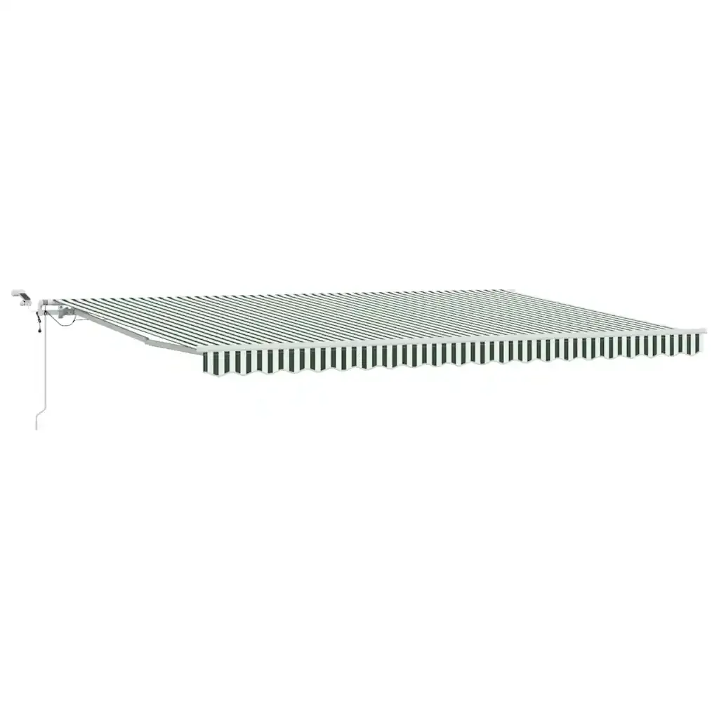 Tenda retrattile Verde e Bianco 500 × 300 cm Poliestere 3331462 - Image 2
