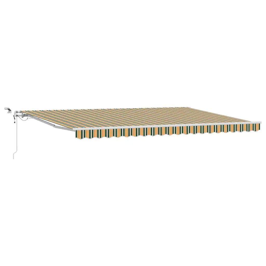 Tenda retrattile Verde e Giallo 500 × 350 cm Poliestere 3331576 - Image 2