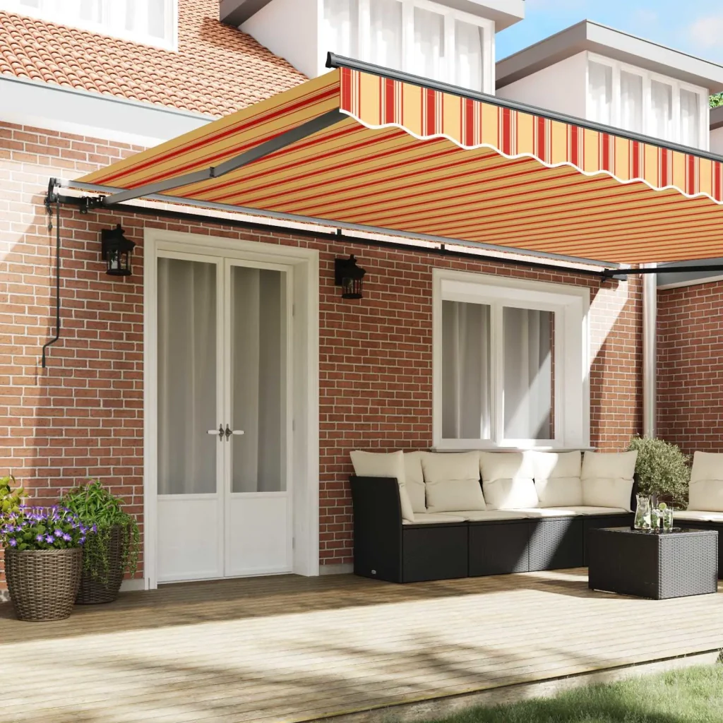Tenda retrattile Giallo e Arancione 500 × 300 cm 3331249 - Image 3