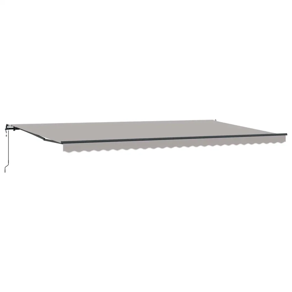 Tenda retrattile Grigio Chiaro 600 × 350 cm Tessuto e Alluminio 3331771 - Image 2