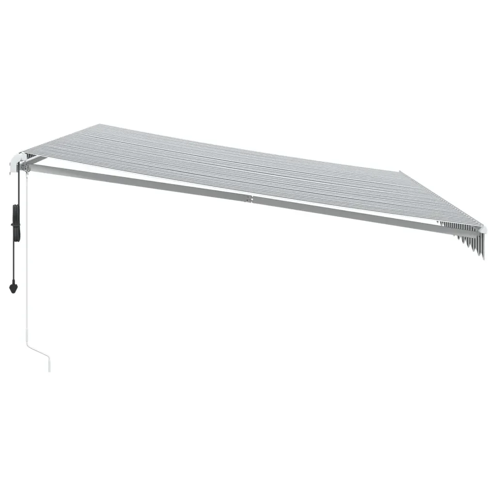 Tenda Retrattile Automatica LED Antracite e Bianco 500x350 cm 3215803 - Image 5