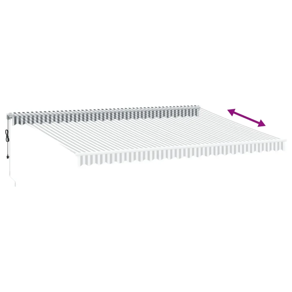 Tenda Retrattile Automatica LED Antracite e Bianco 500x350 cm 3215803 - Image 6