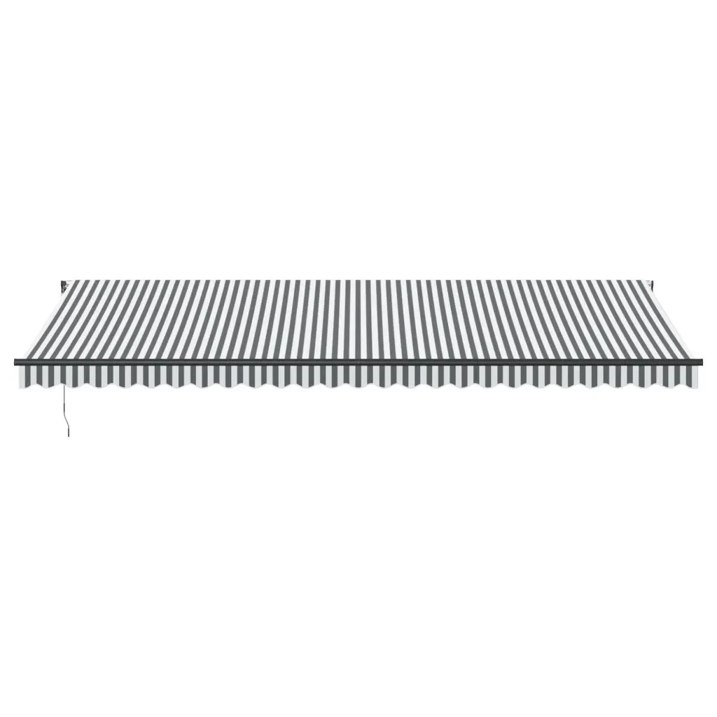 Tenda Retrattile Automatica LED Antracite e Bianco 600x350 cm 3215822 - Image 4