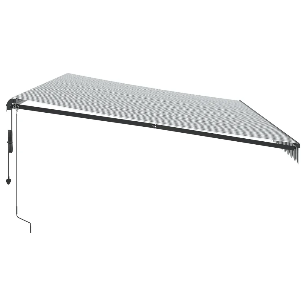 Tenda Retrattile Automatica LED Antracite e Bianco 600x350 cm 3215822 - Image 5