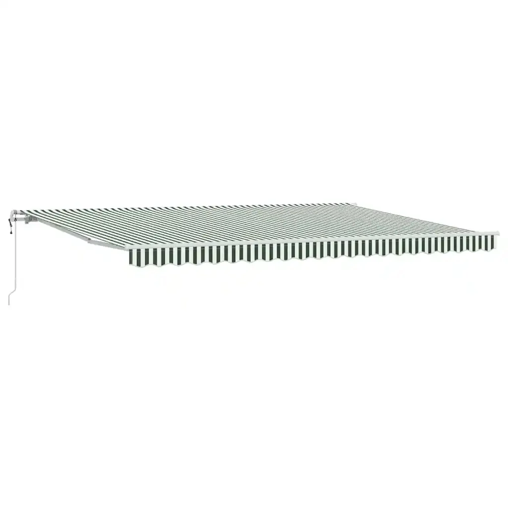 Tenda retrattile Verde e Bianco 500 × 300 cm 3331461 - Image 2