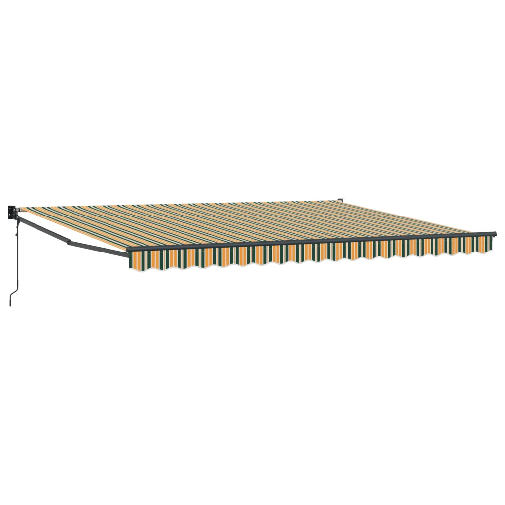 Tenda Retrattile Automatica  Verde e Gialla 450x300 cm - Image 2