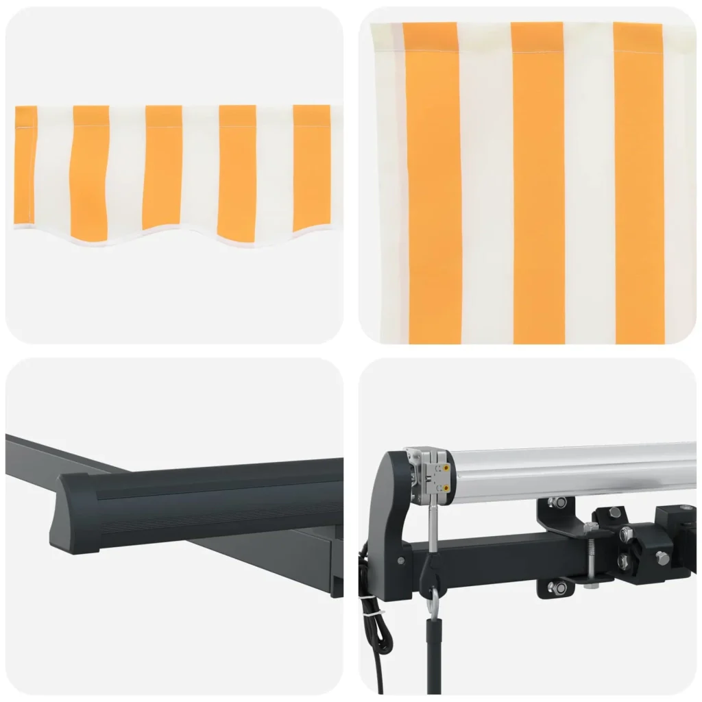 Tenda Retrattile Giallo 350 x 200 cm Tessuto 3329648 - Image 8