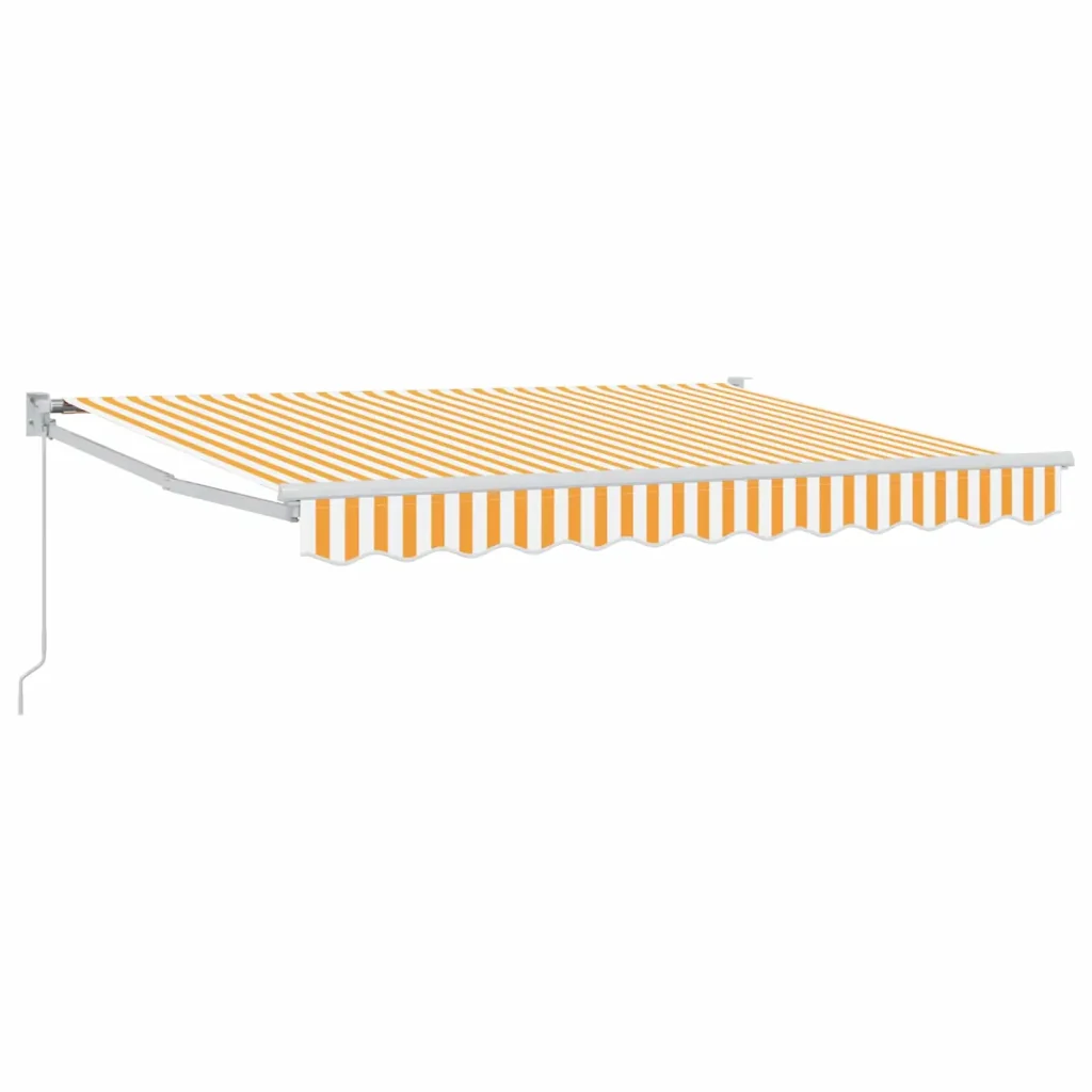 Tenda retrattile Giallo e Bianco 3,5 x 2 m 3418906 - Image 2