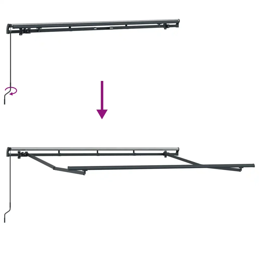 Tenda Retrattile Grigio chiaro 250 x 200 cm Tessuto 3329442 - Image 9