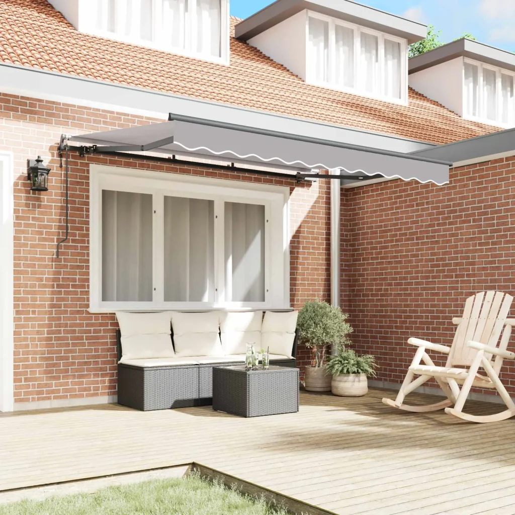 Tenda Retrattile Grigio chiaro 250 x 200 cm Tessuto 3329444 - Image 3