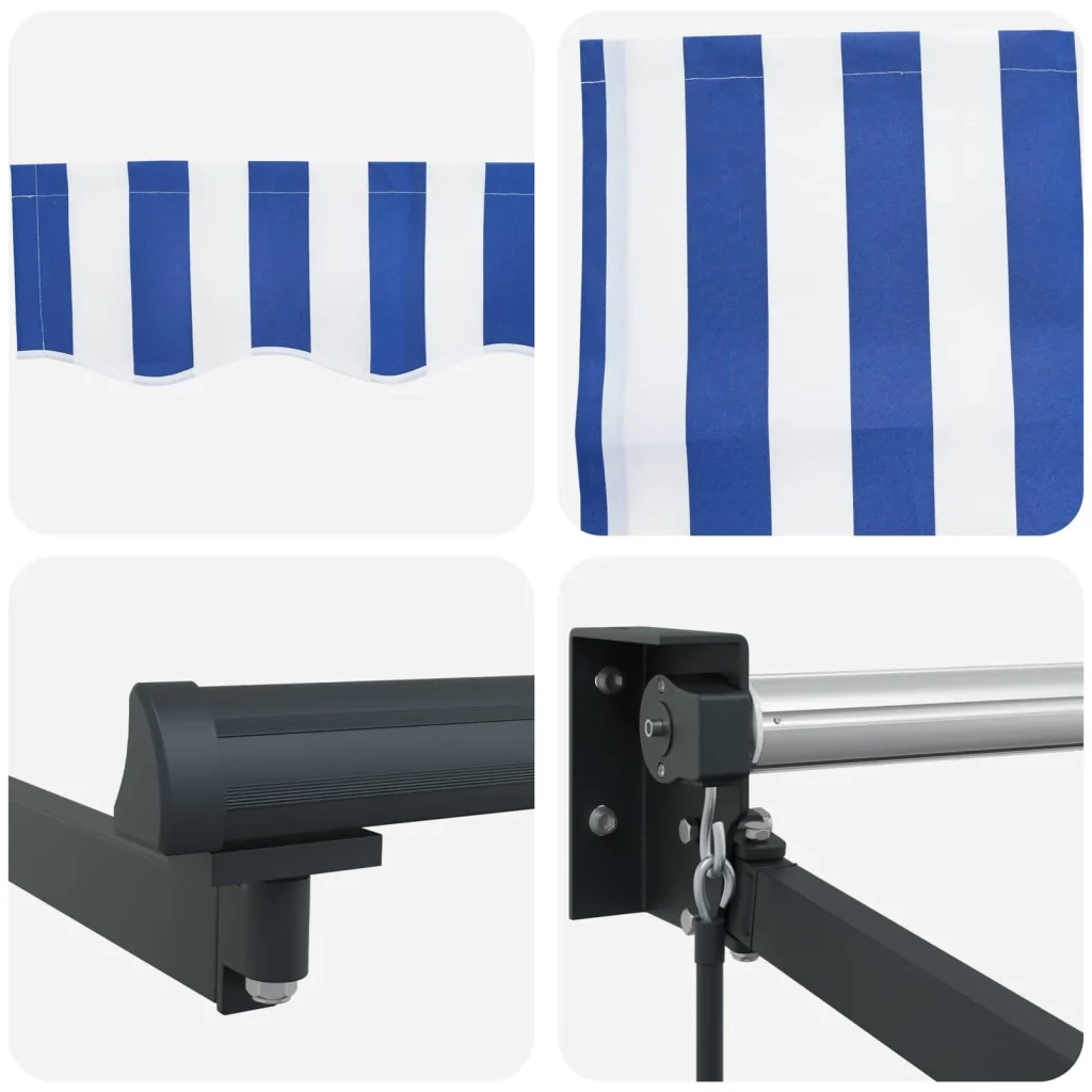 Tenda retrattile Blu e Bianco 3,5 x 2 m 3419056 - Image 7