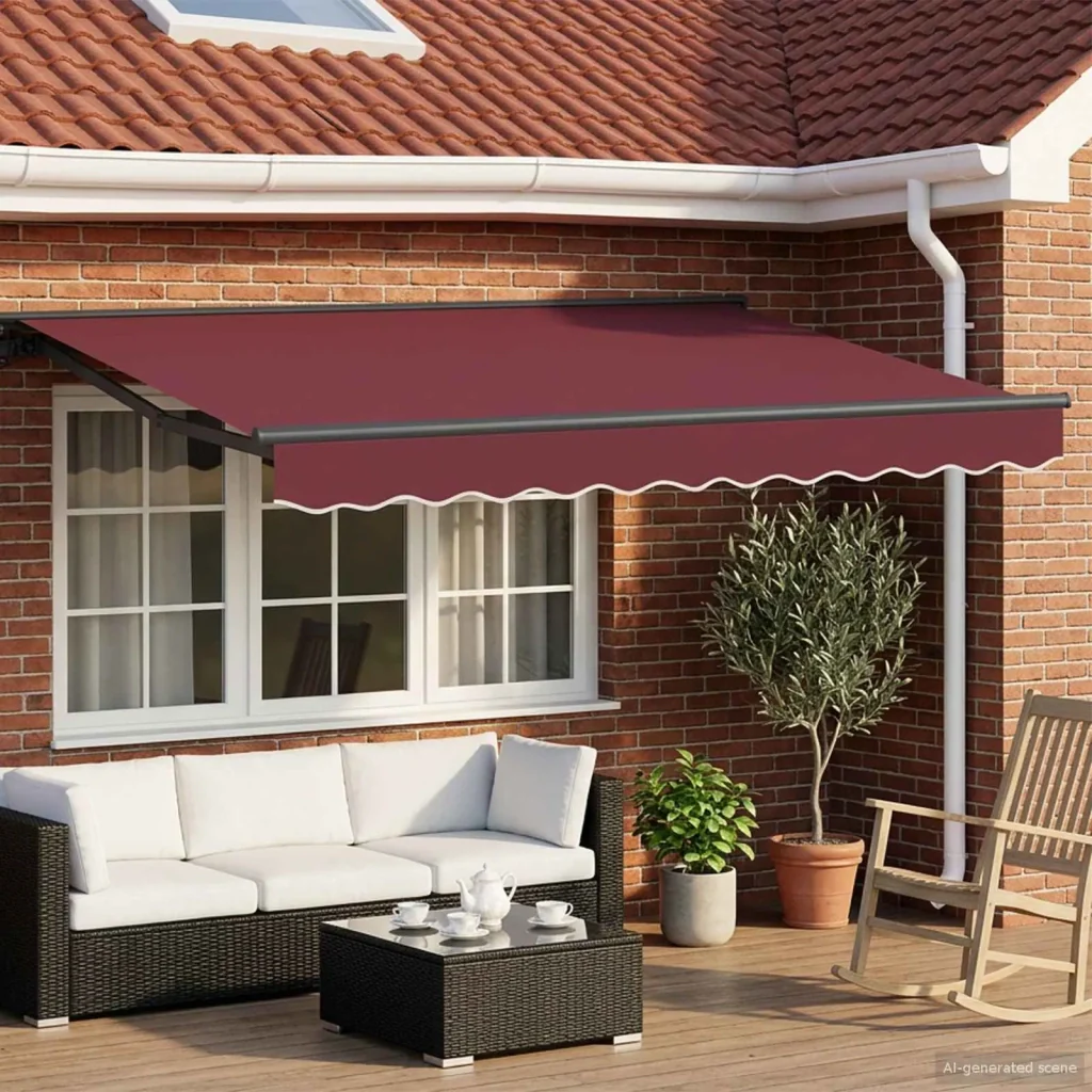 Tenda retrattile manuale Borgogna 3,5 x 2 m