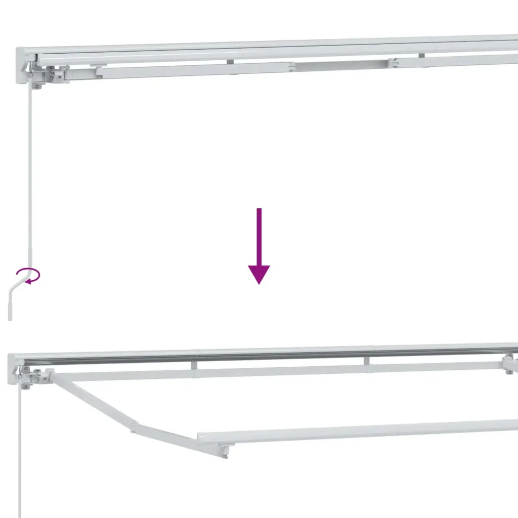 Tenda retrattile manuale Borgogna 5 × 3,5 m - Image 8