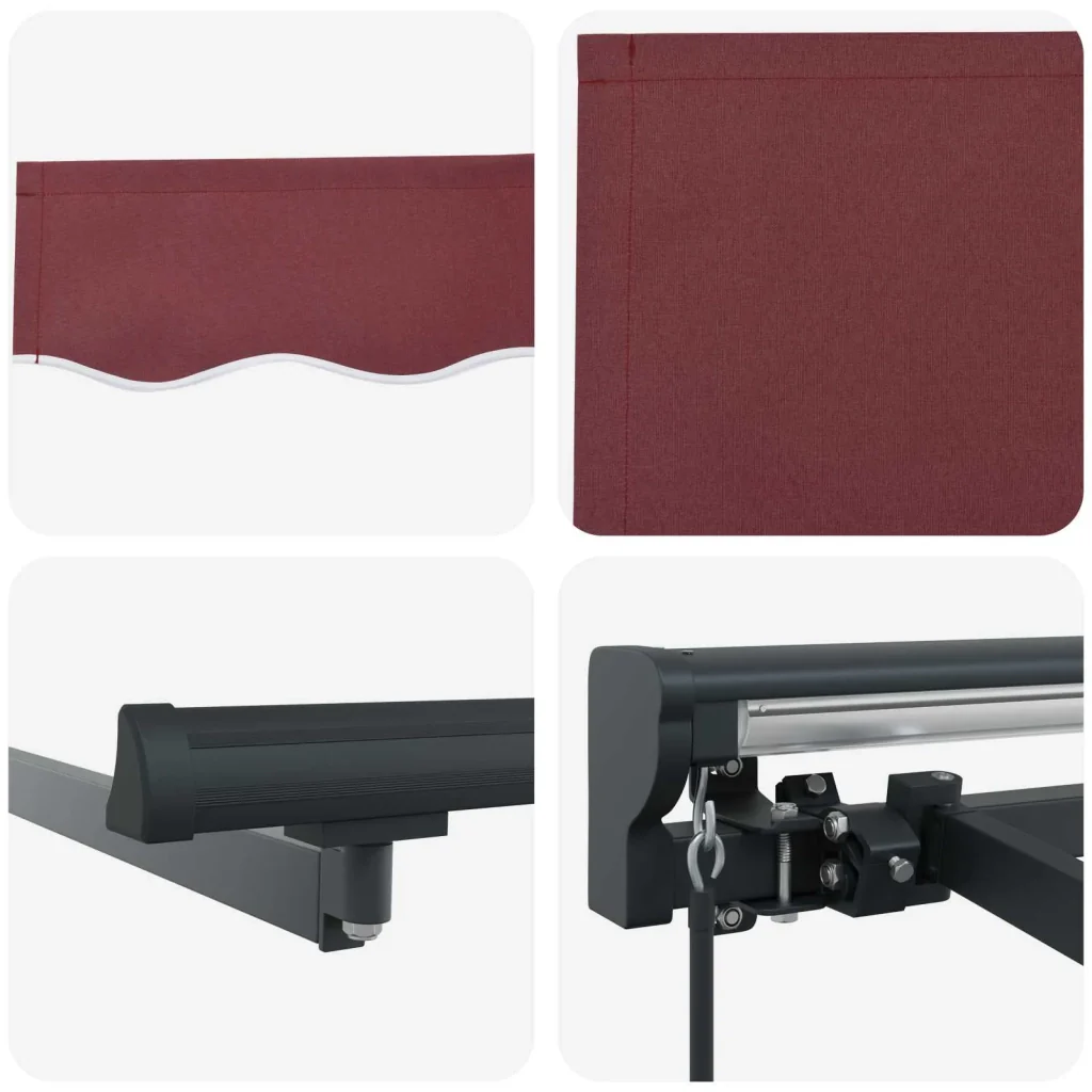 Tenda retrattile manuale Borgogna 5 × 3,5 m 3420482 - Image 7