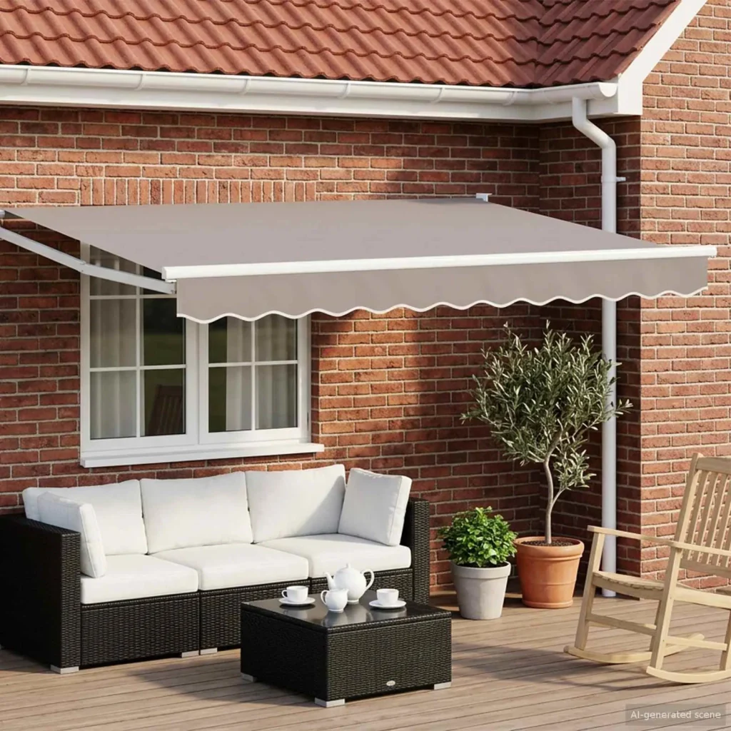 Tenda retrattile manuale con LED 2,5 x 2 m 3419185