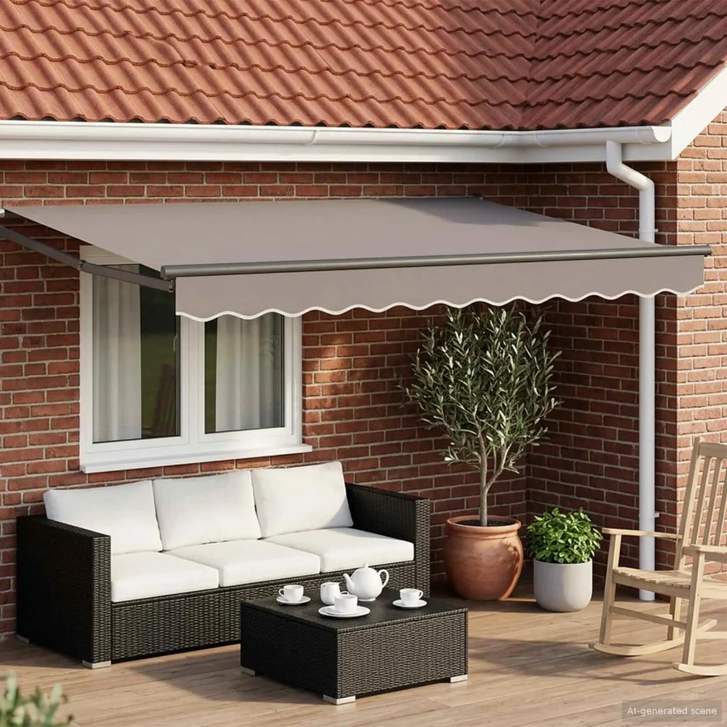 Tenda retrattile manuale con LED 2,5 x 2 m 3419356