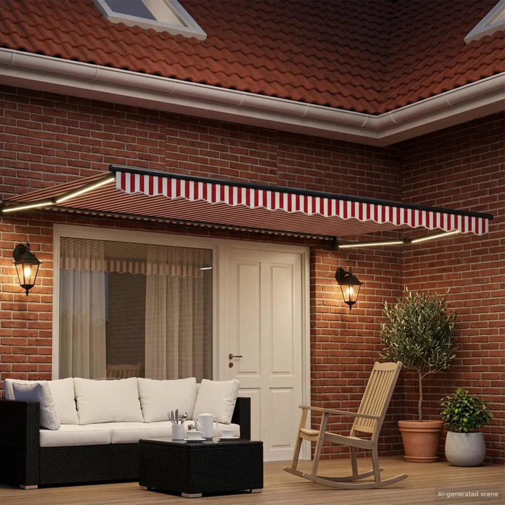Tenda retrattile manuale con LED 4,5 × 3 m - Image 3