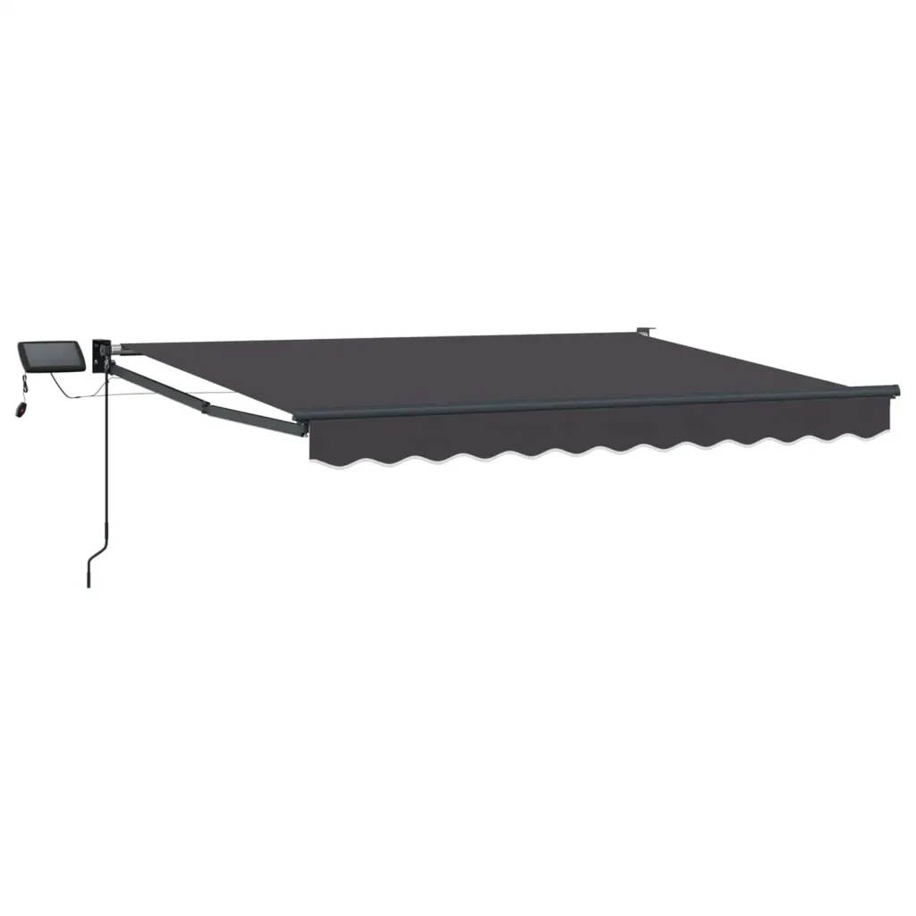 Tenda retrattile manuale con LED Antracite 3 x 2 m - Image 2